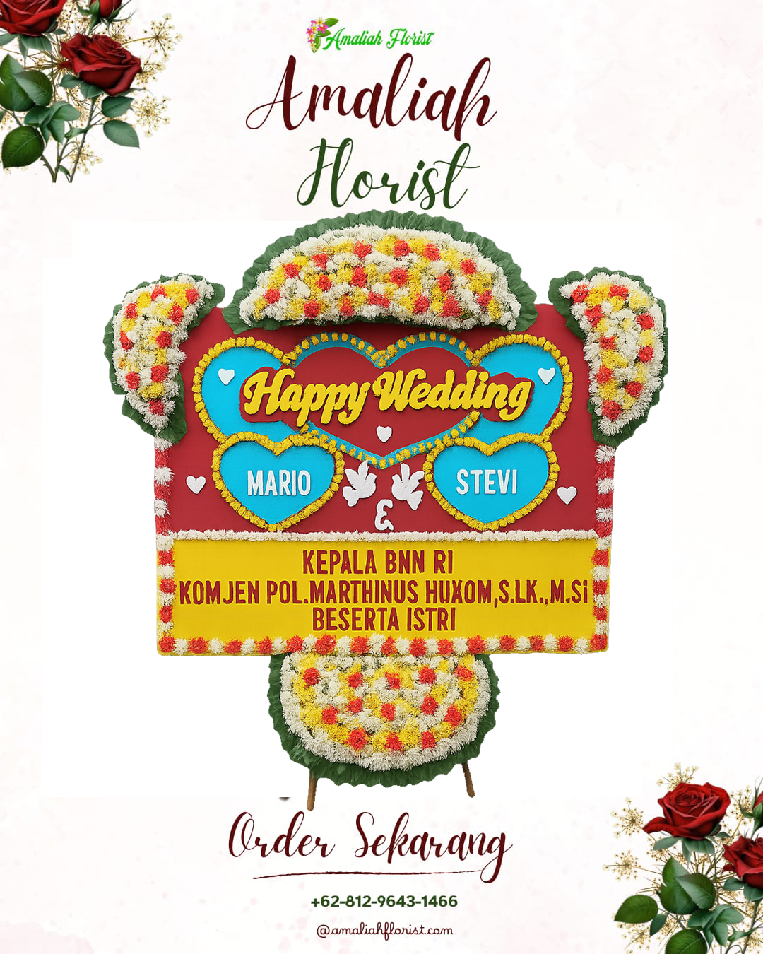Papan Bunga Pernikahan Babadan